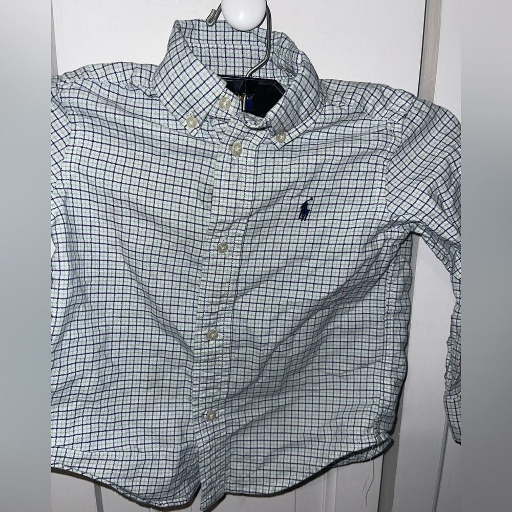 Ralph Lauren Kids Checkered Shirt - Blue and White